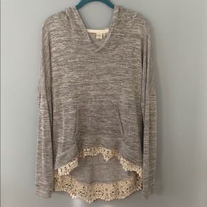 Paper Crane Long Sleeve Hooded Top